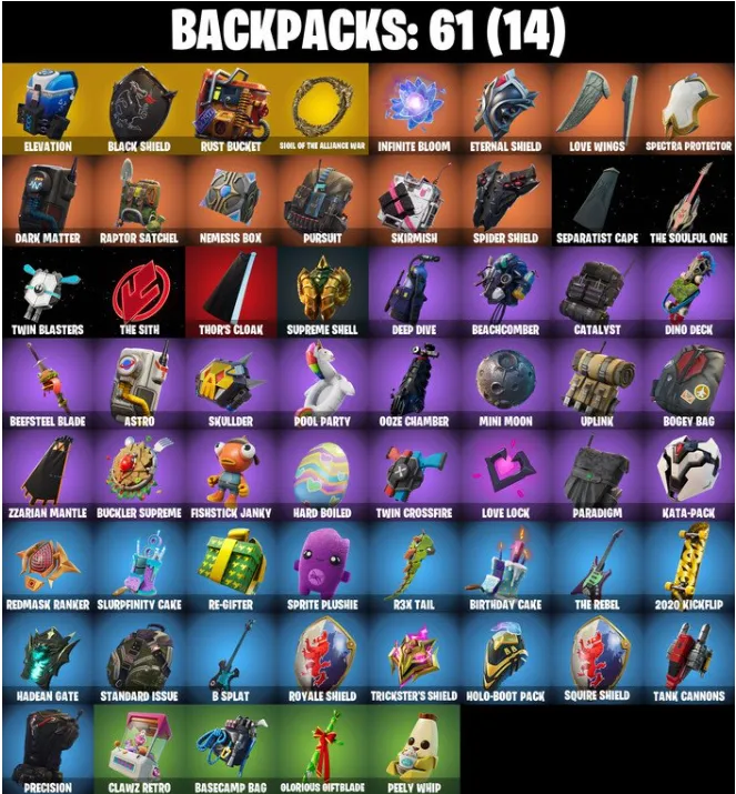 F884 Black Knight, The Reaper, Sparkle Specialist, OG STW, 45 Skins (G)